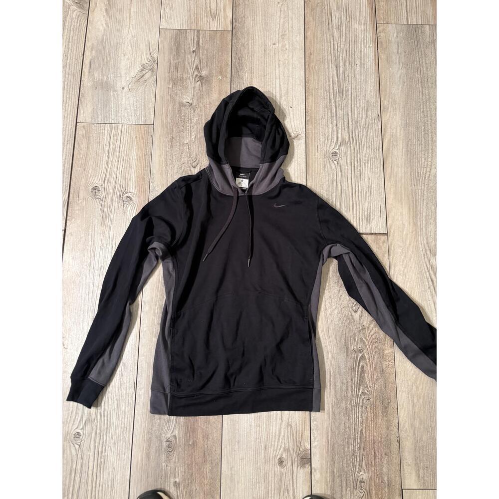 Nike Black Pullover Kangaroo Pocket Drawstring Hood Hoodie Medium